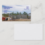 nieuwe betonblokhuis visitekaartje (Voorkant / Achterkant)