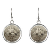 Nieuwe Bitcoin Oorbellen Roestvrij staal
