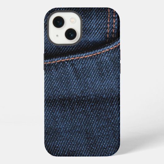 Nieuwe blauwe jeanszak iPhone hoesje (Achterkant)