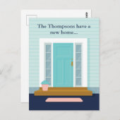 Nieuwe Blauwgroen deur voor thuisgebruik, we hebbe Briefkaart (Voorkant / Achterkant)