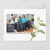 Nieuwe bloeiende bloemen Kerstkaart - Aangepaste f Feestdagenkaart (Voorkant)