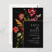 Nieuwe Bloemen Huwelijk Bewaar de Datum QR Code Briefkaart (Voorkant / Achterkant)