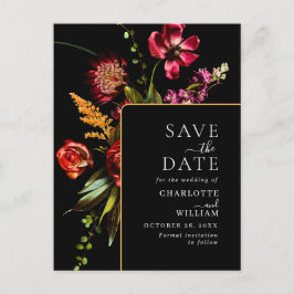 Nieuwe Bloemen Huwelijk Bewaar de Datum QR Code Briefkaart