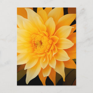 Nieuwe BOHO Gele Dahlia Briefkaart