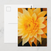 Nieuwe BOHO Gele Dahlia Briefkaart (Voorkant / Achterkant)