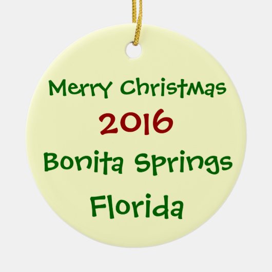 NIEUWE BONITA-SPRINGS FLORIDA CHRISTMAS ORNAMENT 2 (Voorkant)