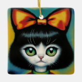 Nieuwe boog van kat keramisch ornament (Voorkant)