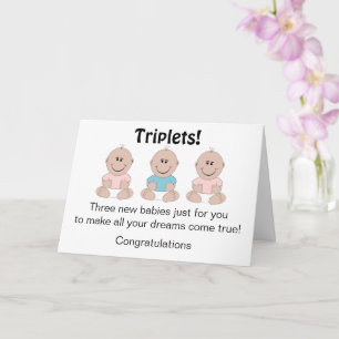 Nieuwe Born Triplets Kaart