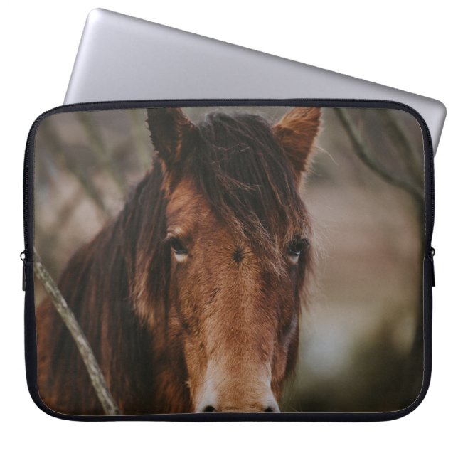 NIEUWE BOSBOUW PONY-3 LAPTOP SLEEVE (Voorkant)