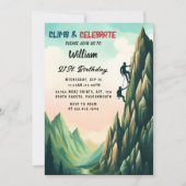 Nieuwe Boy Tree Fun Cliff Rock Klimmen 21e Verjaar Kaart (Voorkant)