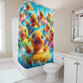 Nieuwe Braunfels Tx: Duckies op de Comal Douchegordijn (In situ)