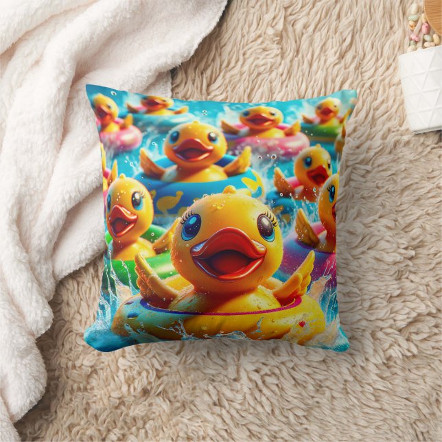 Nieuwe Braunfels Tx: Duckies op de Comal Kussen (Deken)