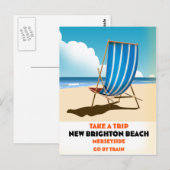 Nieuwe Brighton Beach Merseyside Briefkaart (Voorkant / Achterkant)