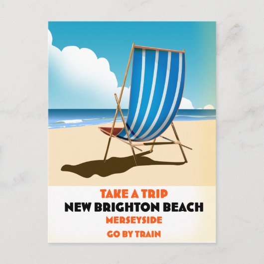 Nieuwe Brighton Beach Merseyside Briefkaart (Voorkant)