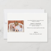 Nieuwe broertje voor baby Aankondiging Foto: Dank  (Achterkant)