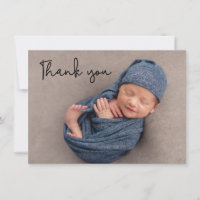 Nieuwe broertje voor baby Aankondiging Foto: Dank