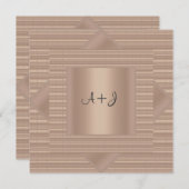 nieuwe bronzen gouden WEDINGINVITATIE Kaart (Voorkant / Achterkant)