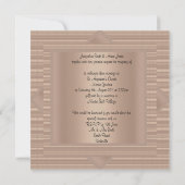 nieuwe bronzen gouden WEDINGINVITATIE Kaart (Achterkant)