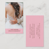 Nieuwe bruid en man trouwfotograaf visitekaartje (Voorkant / Achterkant)