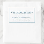 Nieuwe bruiloft datum gebeurtenis wijziging uitste rechthoekige sticker (Tas)