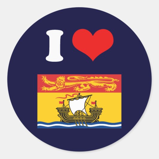 NIEUWE BRUNSWICK RONDE STICKER (Voorkant)