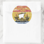  NIEUWE BRUNSWICK-vlag Ronde Sticker (Tas)