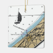 Nieuwe BuffelMI Nautical Chart Keramisch Ornament (Links)