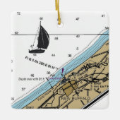 Nieuwe BuffelMI Nautical Chart Keramisch Ornament (Voorkant)