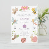 Nieuwe Bugs verjaardagsuitnodiging Kaart (Staand voorkant)