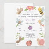 Nieuwe Bugs verjaardagsuitnodiging Kaart (Voorkant / Achterkant)