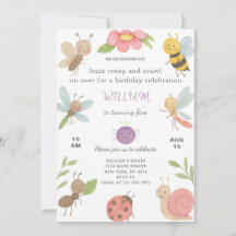 Nieuwe Bugs verjaardagsuitnodiging