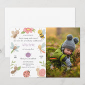 Nieuwe Bugs verjaardagsuitnodiging met foto Kaart (Voorkant / Achterkant)