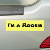Nieuwe Bumpersticker Rookie Driver (Op auto)