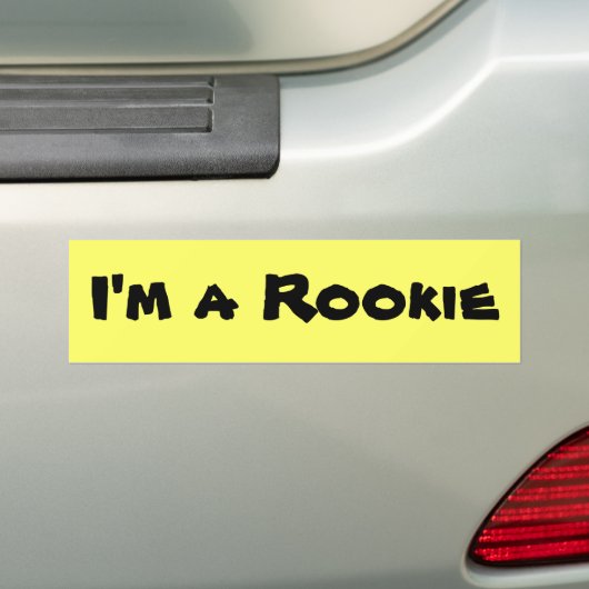 Nieuwe Bumpersticker Rookie Driver (Op auto)