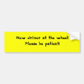 Nieuwe bumpersticker voor de bestuurder (Voorkant)