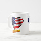 Nieuwe burgersterren en Stripe Heart Koffiemok (Voorkant links)