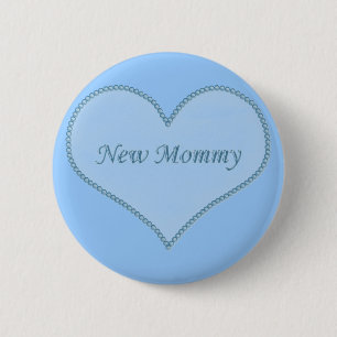 Nieuwe Button van mama, blauw