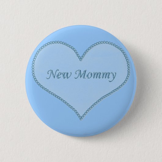 Nieuwe Button van mama, blauw (Voorkant)