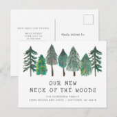 Nieuwe buurt verhuisbericht ansichtkaart briefkaart (Voorkant / Achterkant)