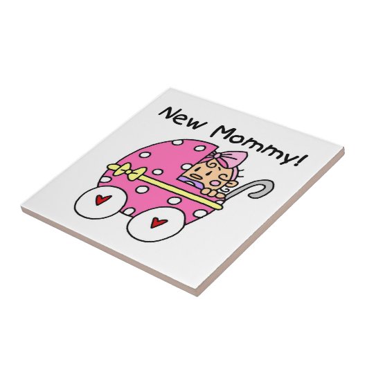 Nieuwe cadeautjes voor mama baby Girl Tegeltje (Zijkant)