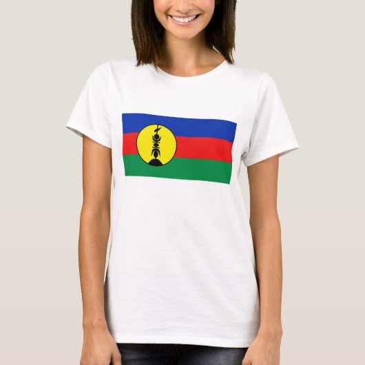 Nieuwe Caledonia-vlag x Map T-Shirt (Voorkant)