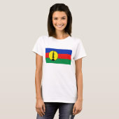 Nieuwe Caledonia-vlag x Map T-Shirt (Voorkant volledig)