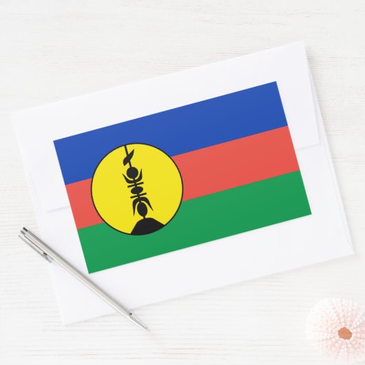 nieuwe caledoniaanse vlag rechthoekige sticker (Envelop)