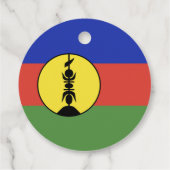 Nieuwe Caledonië vlag Bedankjes Labels (Achterkant)