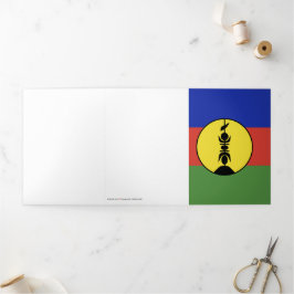 Nieuwe Caledonië vlag Drieluik Kaart