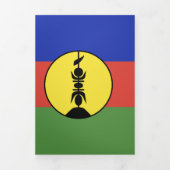 Nieuwe Caledonië vlag Drieluik Kaart (Cover)