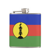 Nieuwe Caledonië vlag Heupfles (Voorkant)