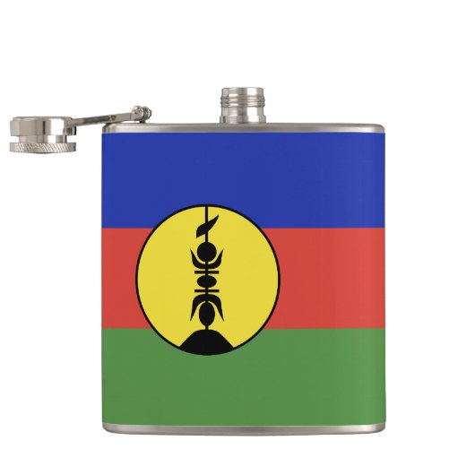 Nieuwe Caledonië vlag Heupfles (Geopend)