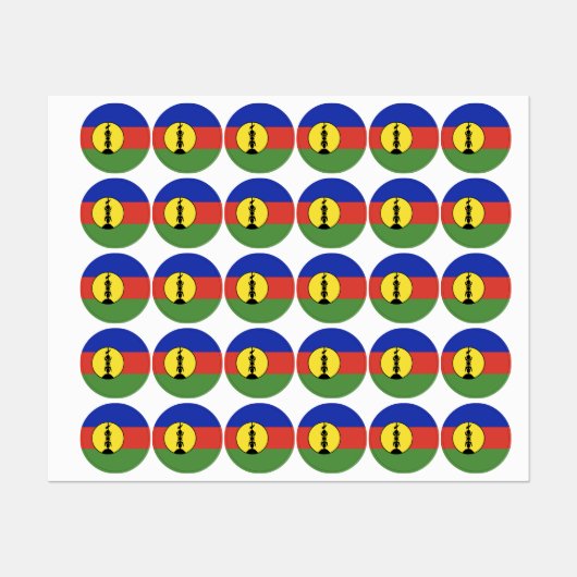 Nieuwe Caledonië vlag Labels (Vel)