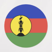 Nieuwe Caledonië vlag Labels (Design 1)